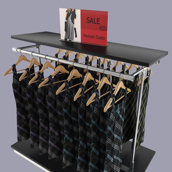 max female dresses rack - Female Detailed Dress Rack by 3dlittlebee